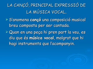 La veu, un instrument al nostre abast | PPT