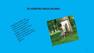 DE ADENTRO HACIA AFUERA:
2
 