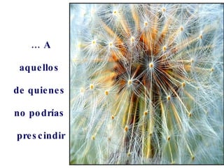 …   A   aquellos  de quienes  no podrías  prescindir 