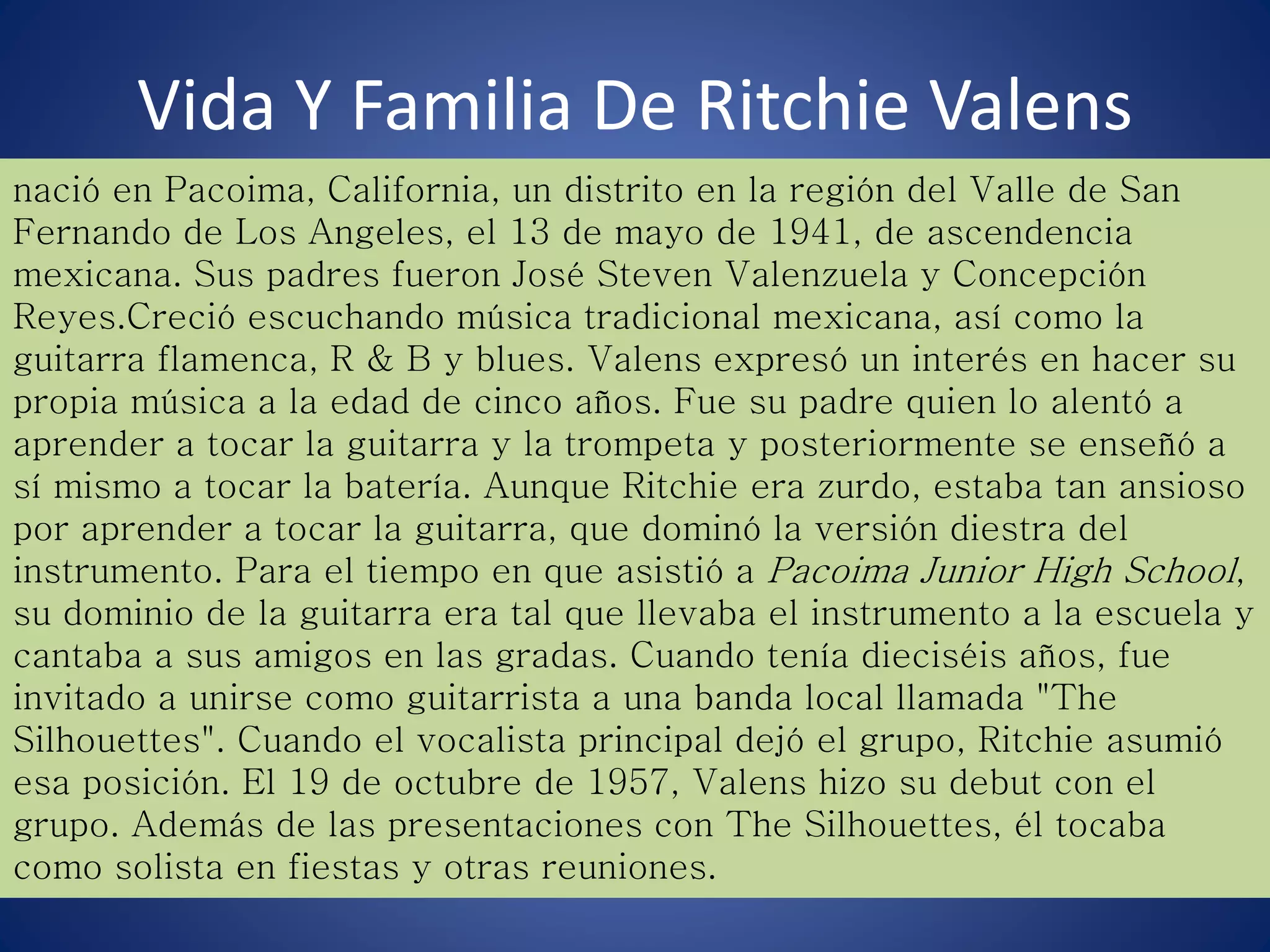 Ritchie Valens Estate Net Worth - wupzz14