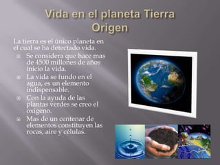 La vida en el universo | PPTX
