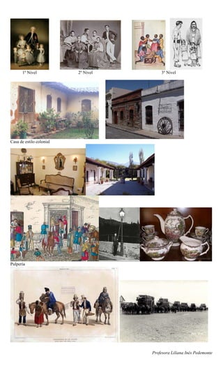 1º Nivel           2º Nivel       3º Nivel




Casa de estilo colonial




Pulpería




                                     Profesora Liliana Inés Pedemonte
 