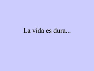 La vida es dura... 