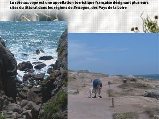 La côte sauvage est une appellation touristique française désignant plusieurs
sites du littoral dans les régions de Bretagne, des Pays de la Loire
 