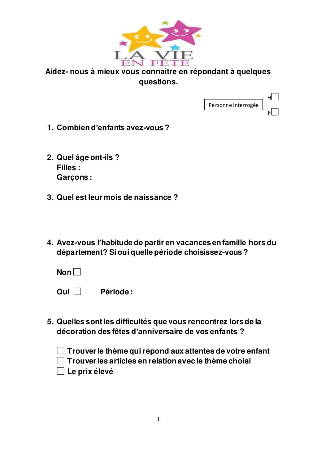 Exemple questionnaire
