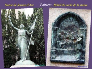Statue   de   Jeanne   d’Arc   Poitiers   Relief   du   socle   de   la   statue 