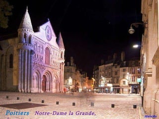 Poitiers   Notre-Dame   la   Grande, de nuit 