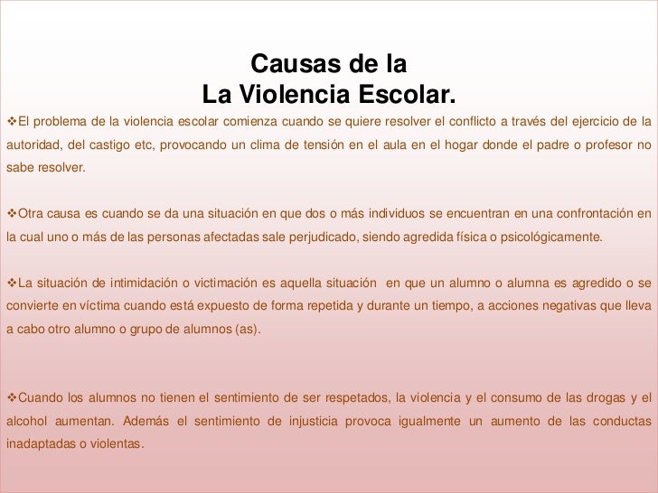 La violencia escolar