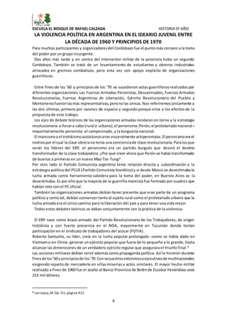 La violencia política en Argentina en las décadas del '60 y '70 PDF