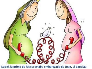 Isabel, la prima de María estaba embarazada de Juan, el bautista
 