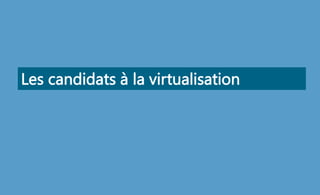 Les candidats à la virtualisation
 
