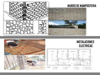 INSTALACIONES
ELECTRICAS
MUROS DE MAMPOSTERIA
 