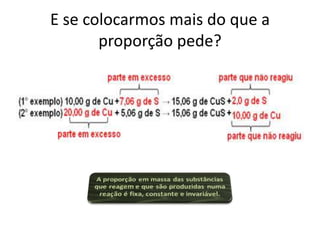 E se colocarmos mais do que a
proporção pede?

 