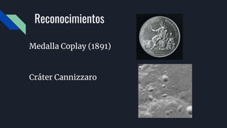 Reconocimientos
Medalla Coplay (1891)
Cráter Cannizzaro
 