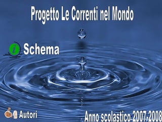1 Progetto Le Correnti nel Mondo Anno scolastico 2007-2008 Schema Autori 