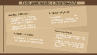 Fede, sentimento e irrazionalità
 
