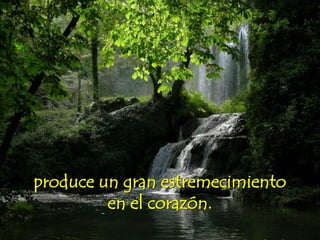produce un gran estremecimiento
en el corazón.
 