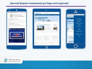 Зручний формат комунікації для будь-якої аудиторії
 