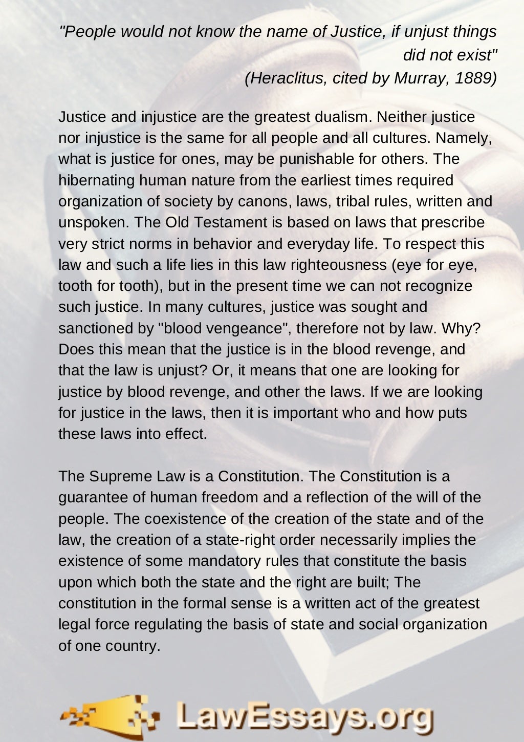 importance of justice essay for class 5