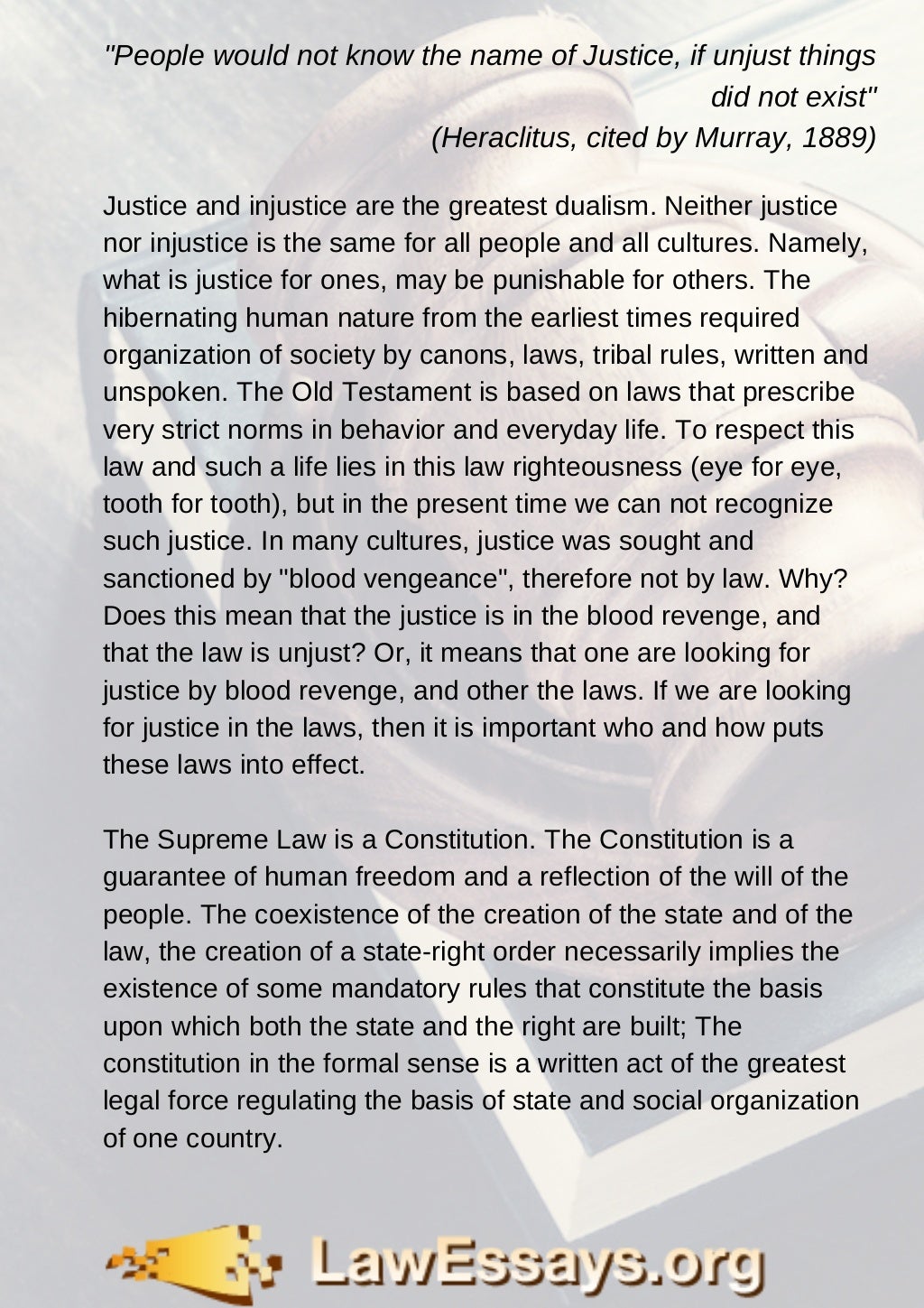 short essay on importance of justice