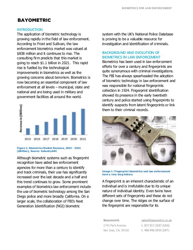 Law Enforcement Biometric Solution