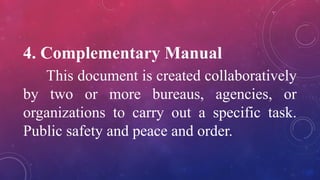 Complementary Organization LAW-ENFORCEMENT-OPERATIONS-AND-PLANNING-WITH-CRIME-MAPPING.pptx