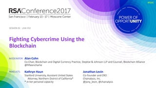 SESSION ID:
MODERATOR:
PANELISTS:
SESSION ID:
#RSAC
LAW-F02
Kathryn Haun
Stanford University, Assistant United States
Atto...