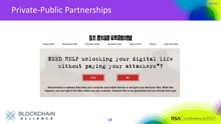 #RSAC
Private-Public Partnerships
18
 