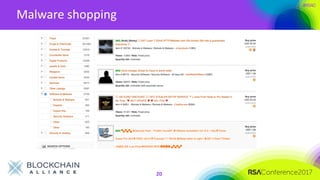 #RSAC
Malware shopping
20
 