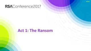 #RSAC
Act 1: The Ransom
 