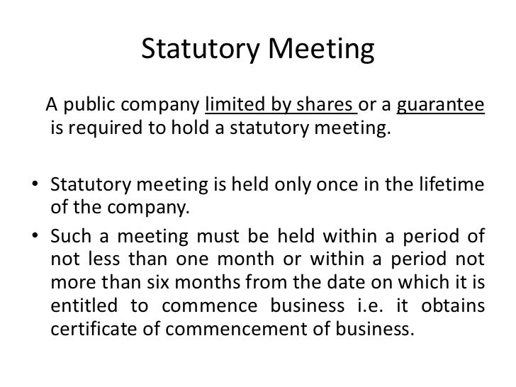 Law meetings act)