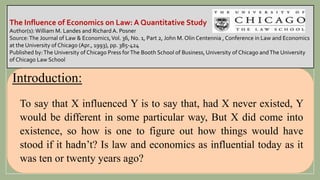 Law and economics | PPTX