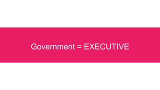Government = EXECUTIVE
 