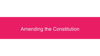 Amending the Constitution
 