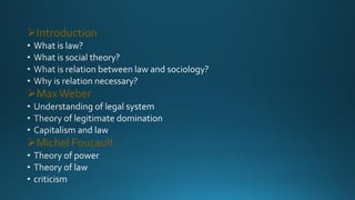 Introduction
MaxWeber
Michel Foucault
 