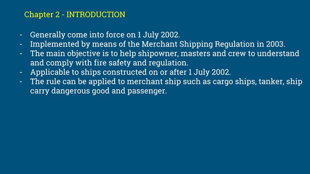 SOLAS - Chapter II-2 - Construction - Fire protection, fire detection ...