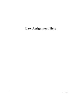 1 | P a g e
Law Assignment Help
 