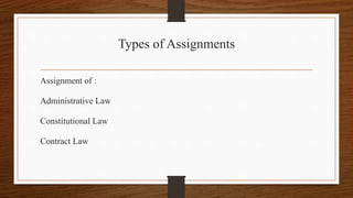 Common Law Assignment Law assignment help | PPTX
