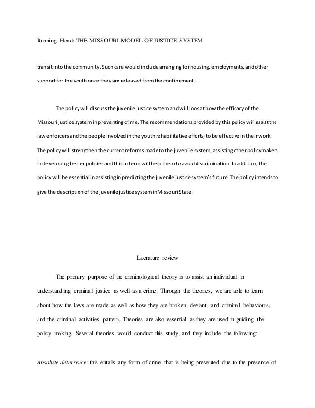 Criminal justice thesis examples picture