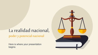 La realidad nacional,
poder y potencial nacional
Here is where your presentation
begins
 