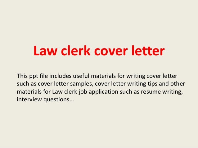 law clerk cover letters