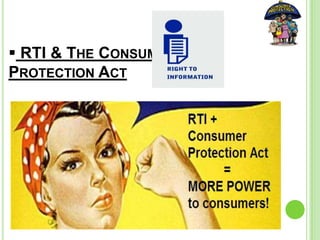  RTI & THE CONSUMER
PROTECTION ACT
 