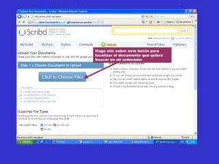 Hago clic sobre este botón para localizar el documento que quiero buscar en mi ordenador 