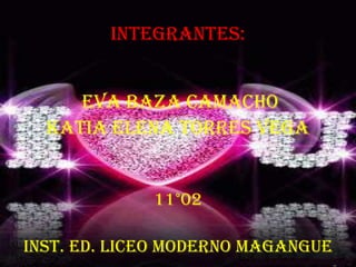 Integrantes:
          LA WEB 2.0

     Eva Baza Camacho
  Katia Elena Torres Vega


             11°02

Inst. Ed. Liceo Moderno Magangue
 