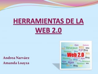 HERRAMIENTAS DE LA WEB 2.0 Andrea Narváez Amanda Loayza 