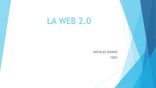 LA WEB 2.0
NICOLAS RAMOS
1003
 