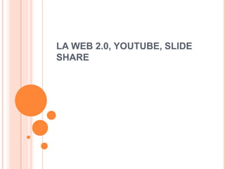 LA WEB 2.0, YOUTUBE, SLIDE
SHARE
 
