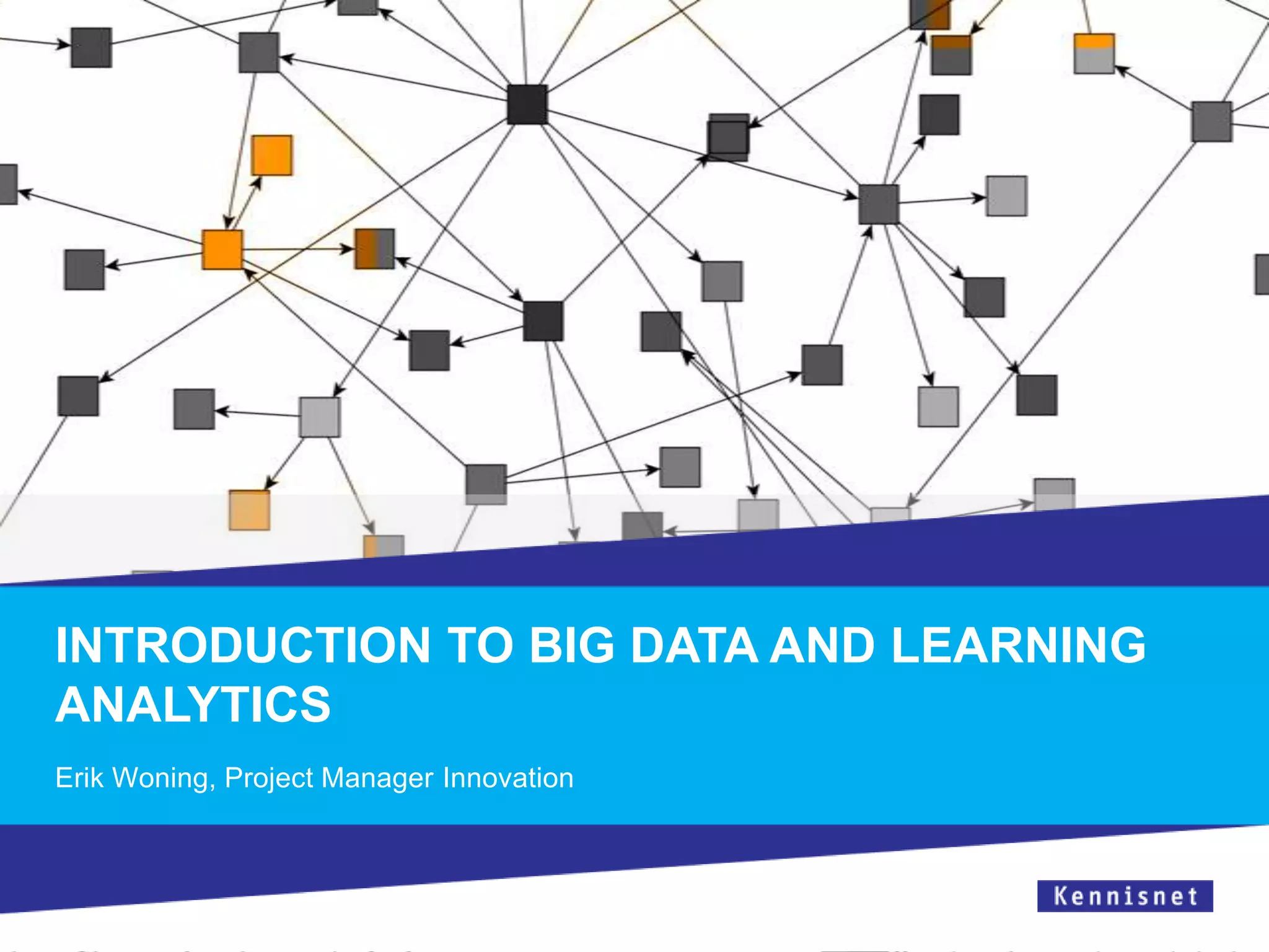 INTRODUCTION TO BIG DATA AND LEARNING
ANALYTICS
Erik Woning, Project Manager Innovation
