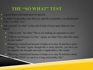 The thesis statement is asserting an opinion or idea,  so it should not be a question.  