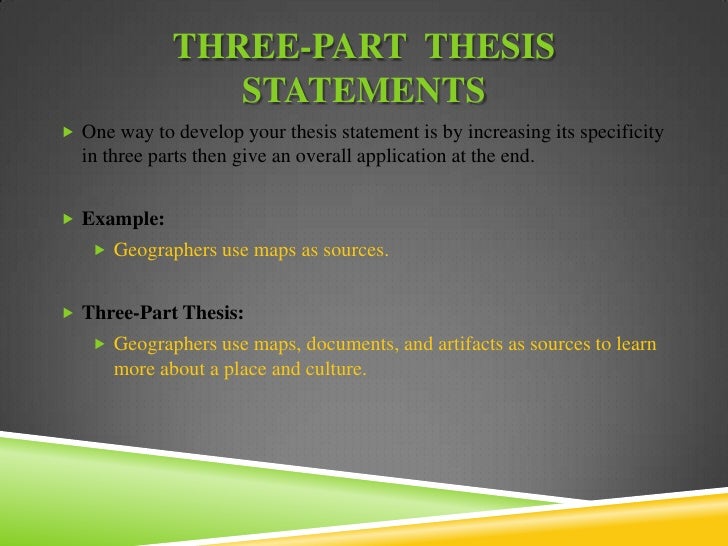 Three part thesis statement